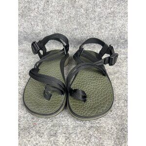 Chaco Z/2 Classic Sandals Size 7 Black Olive Toe Loop Hiking Outdoors Trail